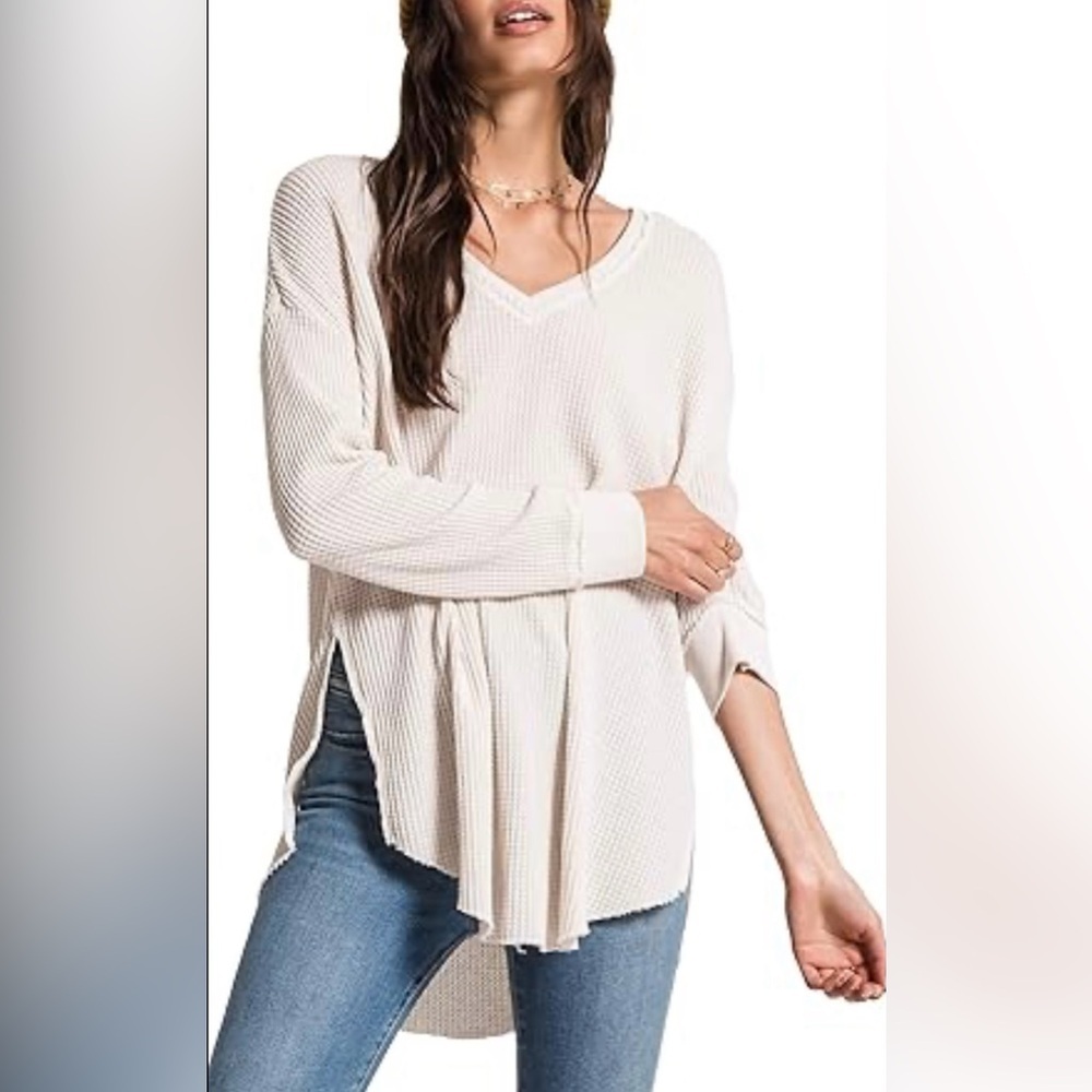 Free people waffle knit long sleeve 🦁